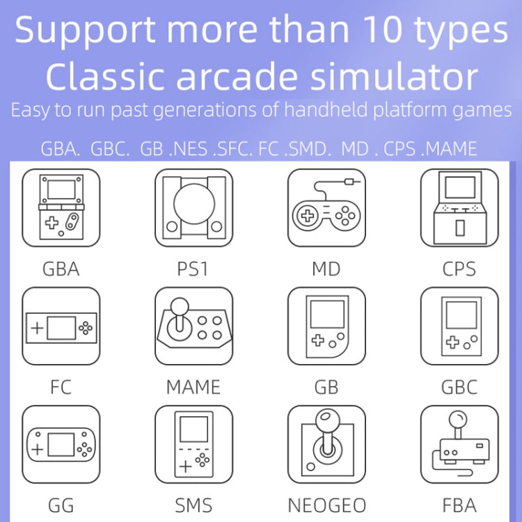 RG3000 Handheld Game Console Support Double Handle Mini Game Console, RG3000 Pink, RG3000 Gray, RG3000 Purple, RG3000 Green, RG3000 Yellow
