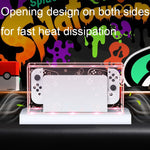 035 for Nintendo Switch/Oled Game Console Display Luminous Base Dustproof Cover, Spec:, Light Base, Transparent, White Label, Black Label, Handle, Jet Warrior, Noble, Gengar