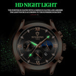 BINBOND B3591 30m Waterproof Luminous Calendar Men Watch, Rose Gold-Black, Rose Gold-White, Black Steel-Black, White Steel-Black, White Steel-White, Brown Leather-Rose-Black, Brown Leather-Rose-White, Black Leather-White-Black, Brown Leather-White-Whit...