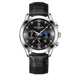 BINBOND B3591 30m Waterproof Luminous Calendar Men Watch, Rose Gold-Black, Rose Gold-White, Black Steel-Black, White Steel-Black, White Steel-White, Brown Leather-Rose-Black, Brown Leather-Rose-White, Black Leather-White-Black, Brown Leather-White-Whit...