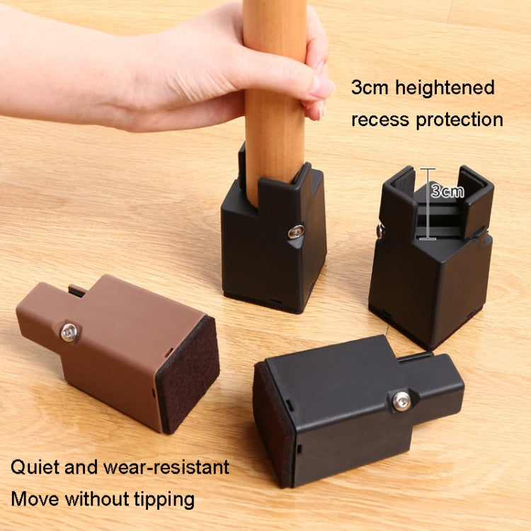4pcs/set Adjustable Furniture Heightening Feet Pad, 50mm High, 75mm High, 100mm High