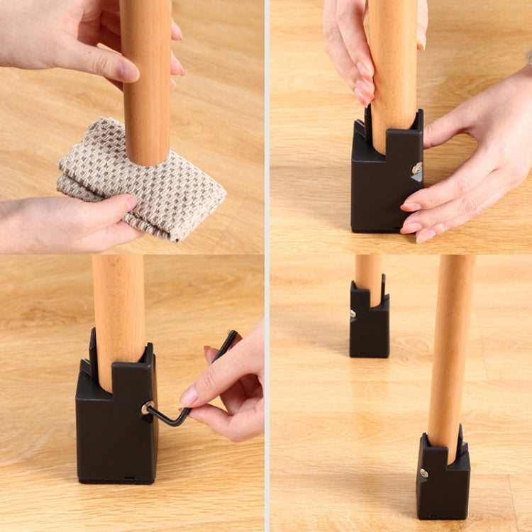 4pcs/set Adjustable Furniture Heightening Feet Pad, 50mm High, 75mm High, 100mm High