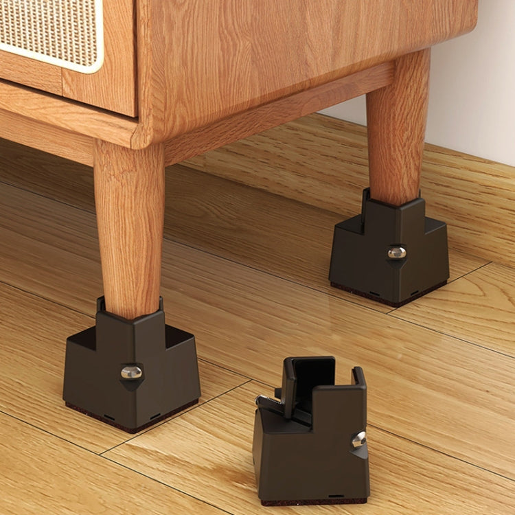 4pcs/set Adjustable Furniture Heightening Feet Pad, 50mm High, 75mm High, 100mm High