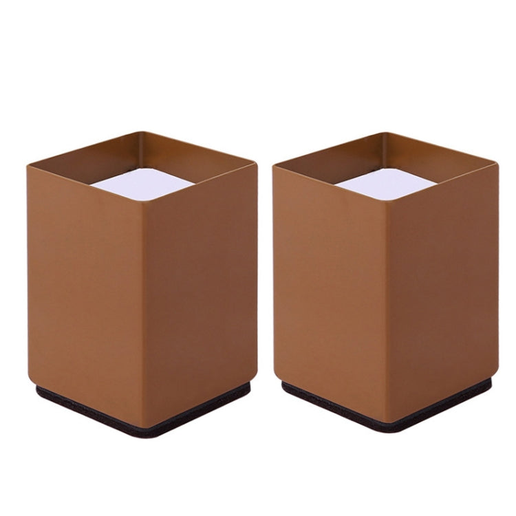 2pcs/set Furniture Carbon Steel Wraparound Heightening Foot Pad, Style:, Round 4x5cm (Black), Round 4x5cm (Brown), Round 6x5cm (Black), Round 6x5cm (Brown), Round 6x10cm (Black), Round 6x10cm (Brown), Square 4x5cm (Black), Square 4x5cm (Brown)         ...