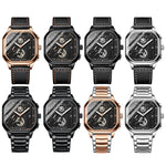 BINBOND B6577 30M Waterproof Luminous Square Quartz Watch, Black Leather-Rose Gold, Black Leather-Black-Rose Gold, Black Leather-Black-Black, Black Leather-White-White, Black Steel-Black-Rose Gold, Black Steel-Black-White, Rose Gold-Black-Rose Gold    ...