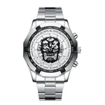 BINBOND S034 30M Waterproof Quartz Watch Skull Skeleton Luminous Watch