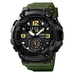 SKMEI 1637 Sports Digital Display Outdoor Shockproof Plastic Large Dial Men Watch, Black, Army Green, Blue Camouflage, Army Green Camouflage, Gray Black