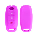 For 2023 Nissan Altima 2pcs Three-Button Key Silicone Protective Case, Black, Red, Rose Red, Pink, Blue, Apple Green, Orange, Sea Blue, Purple, Luminous Blue, Luminous Green, White