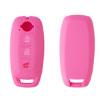 For 2023 Nissan Altima 2pcs Three-Button Key Silicone Protective Case, Black, Red, Rose Red, Pink, Blue, Apple Green, Orange, Sea Blue, Purple, Luminous Blue, Luminous Green, White