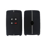 For Renault Koleos/Megane 2pcs 4 Button Honeycomb Pattern Silicone Key Cover, Black Red Line, Red White Line, Sea Blue Black Line, Dark Gray Black Line, White Black Line, Black Blue Line, Black White Line