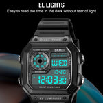 SKMEI 1998 Transparent Shell Ice Sensor Outdoor Sports Waterproof Multi-function Watch, 1998 White, 1998 Black