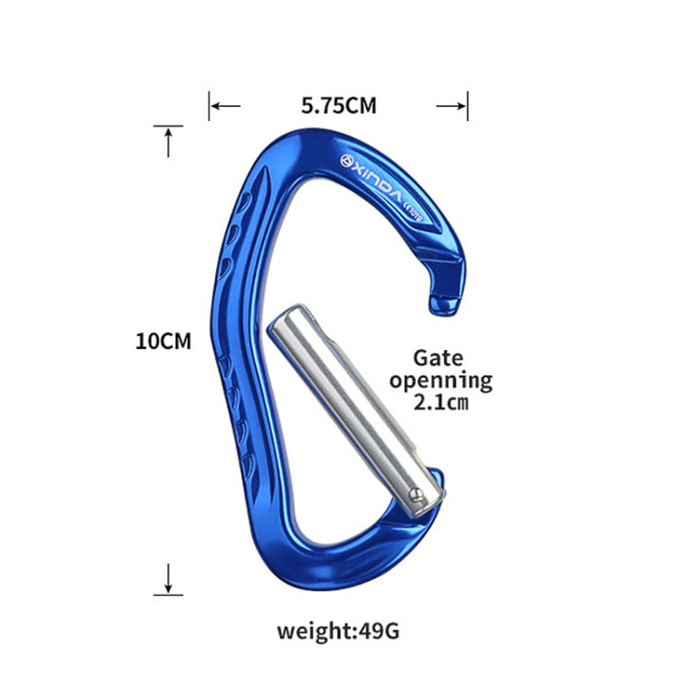 XINDA  22KN Rock Climbing  Straight Quickdraw Spring-loaded Gate Buckle Aluminum Carabiner, XD-8126 (Blue), XD-8126 (Black), XD-8126 (Red), XD-8126 (Orange), XD-8126 (Silver)