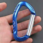 XINDA  22KN Rock Climbing  Straight Quickdraw Spring-loaded Gate Buckle Aluminum Carabiner, XD-8126 (Blue), XD-8126 (Black), XD-8126 (Red), XD-8126 (Orange), XD-8126 (Silver)