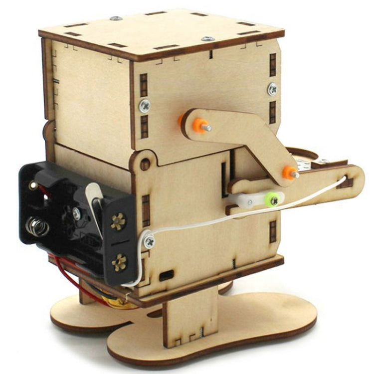 Robot Eating Coins Kids DIY Science Toy Educational Scientific Experiment Kit Wood Craft, Robot Eating Coins