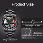 BINBOND D002 Car Hub Dial Multifunctional Waterproof and Wear-resistant Men's Watch