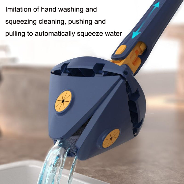Triangular Mop Household Ceiling Cleaner Wipe Wall Tiles Imitation Hand Twist Mop, with 2 Cloth