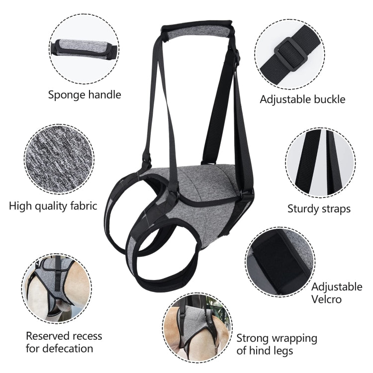 Dog Hind Leg Auxiliary Strap Decompression Auxiliary Travel Belt For Elderly and Injured Dog, S, M, L