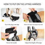 Dog Hind Leg Auxiliary Strap Decompression Auxiliary Travel Belt For Elderly and Injured Dog, S, M, L