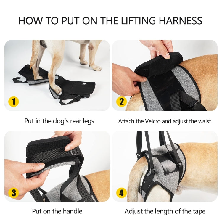 Dog Hind Leg Auxiliary Strap Decompression Auxiliary Travel Belt For Elderly and Injured Dog, S, M, L