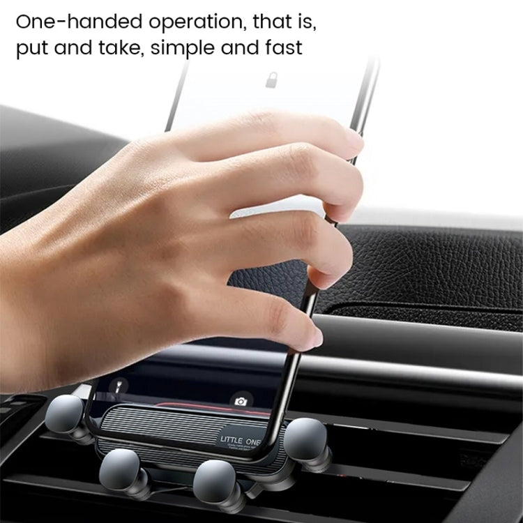 S03 Vehicle Air Outlet Gravity Navigation Mobile Phone Holder, Black Eagle Mouth, White Eagle Mouth, Black Spiral Clip, White Spiral Clip