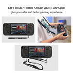 For Steam Deck Hifylux ST-PF14 Game Console Silicone Case Anti-scratch Non-slip Handheld Case Lanyard, Silicone Case Blue, Silicone Case Red