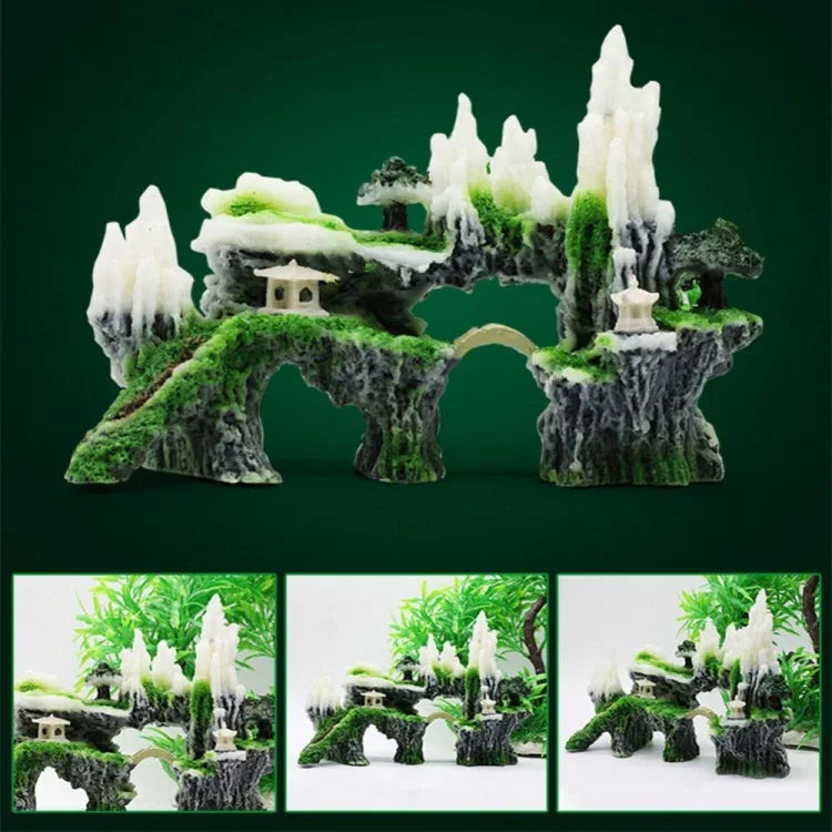 Stone Fish Tank Landscape Simulation Resin Aquarium Decorative Ornament, Style:, Cave Mountain C, Cave Mountain D, Small Rockery, Three-legged Rockery, Big Rockery, Shunfeng Mountain, Yu Mountain
