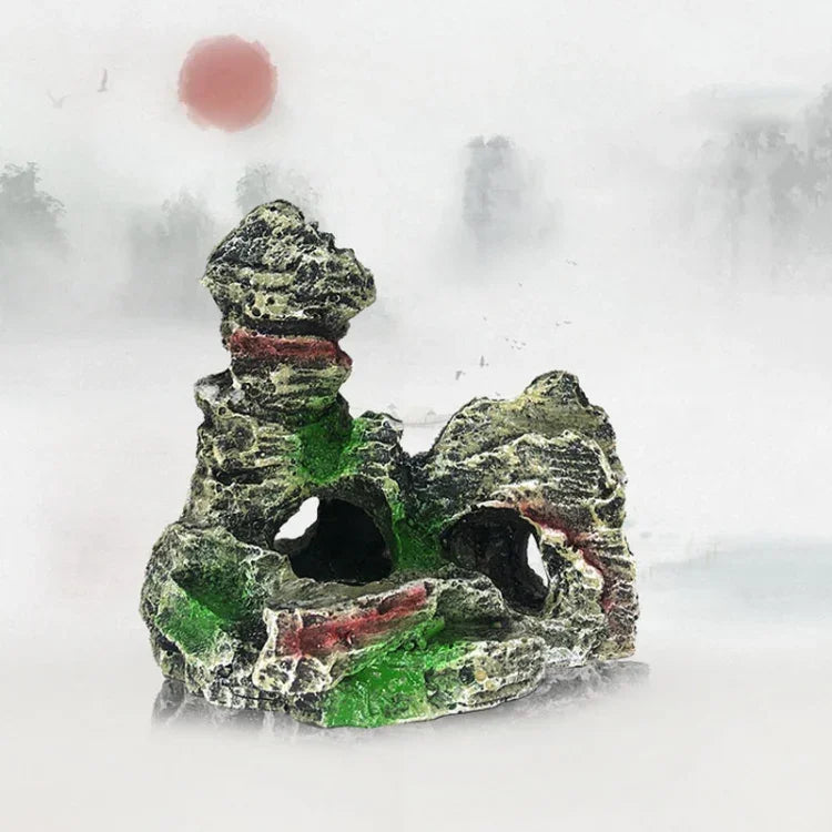 Stone Fish Tank Landscape Simulation Resin Aquarium Decorative Ornament, Style:, Cave Mountain C, Cave Mountain D, Small Rockery, Three-legged Rockery, Big Rockery, Shunfeng Mountain, Yu Mountain