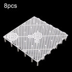 8pcs Fish Tank Bottom Filter Board Sand Mat, Black Tablet, White Tablet, Black Socket, White Socket