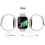 H10 1.69 inch Screen Bluetooth Call Smart Watch, Support Heart Rate/Blood Pressure/Sleep Monitoring, Black, Pink, Yellow, Grey, Blue Net+Silicone, Black Net+Silicone, Pink Net+Silicone, Gold Net+Silicone, Silver Net+Silicone