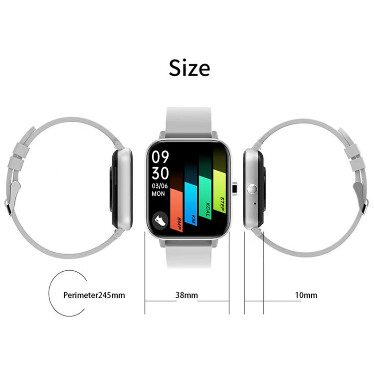 H10 1.69 inch Screen Bluetooth Call Smart Watch, Support Heart Rate/Blood Pressure/Sleep Monitoring, Black, Pink, Yellow, Grey, Blue Net+Silicone, Black Net+Silicone, Pink Net+Silicone, Gold Net+Silicone, Silver Net+Silicone