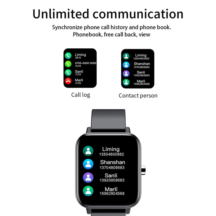 H10 1.69 inch Screen Bluetooth Call Smart Watch, Support Heart Rate/Blood Pressure/Sleep Monitoring, Black, Pink, Yellow, Grey, Blue Net+Silicone, Black Net+Silicone, Pink Net+Silicone, Gold Net+Silicone, Silver Net+Silicone