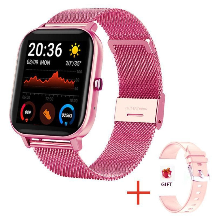 H10 1.69 inch Screen Bluetooth Call Smart Watch, Support Heart Rate/Blood Pressure/Sleep Monitoring, Black, Pink, Yellow, Grey, Blue Net+Silicone, Black Net+Silicone, Pink Net+Silicone, Gold Net+Silicone, Silver Net+Silicone