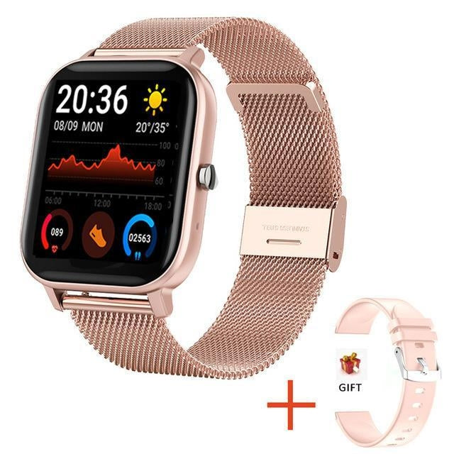 H10 1.69 inch Screen Bluetooth Call Smart Watch, Support Heart Rate/Blood Pressure/Sleep Monitoring, Black, Pink, Yellow, Grey, Blue Net+Silicone, Black Net+Silicone, Pink Net+Silicone, Gold Net+Silicone, Silver Net+Silicone