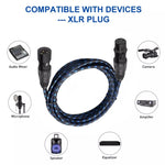 كابل صوت خطي كانون ذكر إلى أنثى، ميكروفون، مضخم طاقة، كابل XLR، KN006 بأطوال 1م، 1.5م، 2م، 3م، 5م، 10م، 15م، 20م