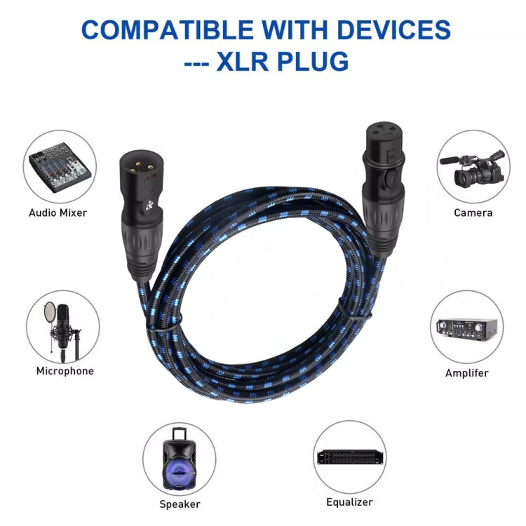 كابل صوت خطي كانون ذكر إلى أنثى، ميكروفون، مضخم طاقة، كابل XLR، KN006 بأطوال 1م، 1.5م، 2م، 3م، 5م، 10م، 15م، 20م