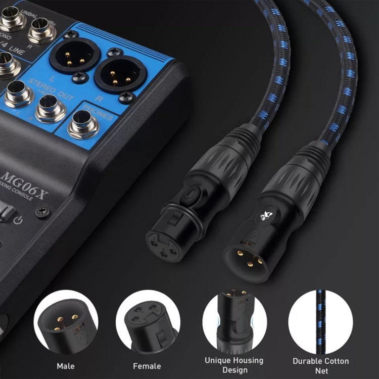 كابل صوت خطي كانون ذكر إلى أنثى، ميكروفون، مضخم طاقة، كابل XLR، KN006 بأطوال 1م، 1.5م، 2م، 3م، 5م، 10م، 15م، 20م