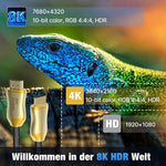 HDMI 2.1 Version 8K 60Hz For PS4 Cable Projector Notebook Set-Top Box Cable, HD803 2m