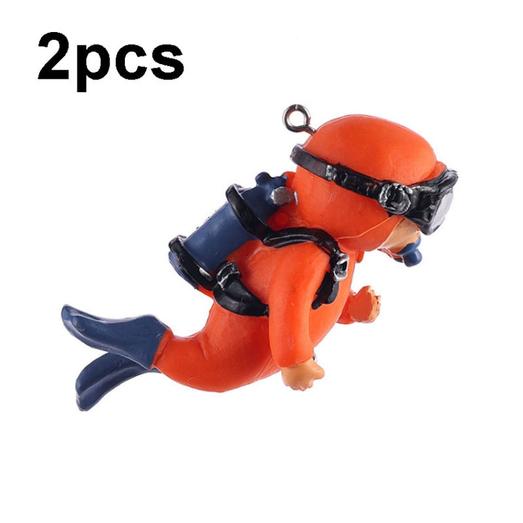 2pcs Fish Tank Diver Aquarium Ornaments Aquascape Decorations, Regular Pink, Regular Green, With Camera Blue, With Camera Black, With Camera Pink, With Camera Green, With Camera Orange, Regular Blue, Regular Orange, Regular Black