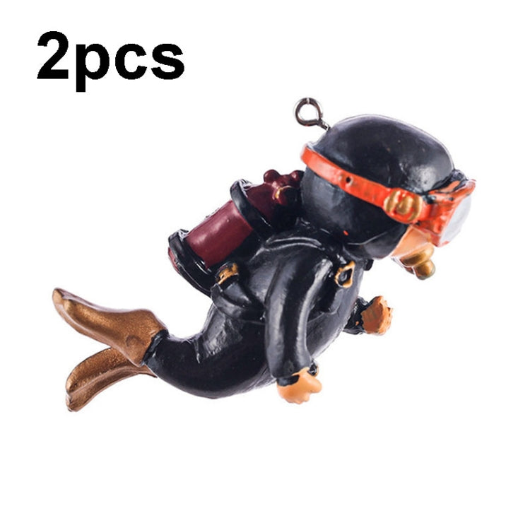2pcs Fish Tank Diver Aquarium Ornaments Aquascape Decorations, Regular Pink, Regular Green, With Camera Blue, With Camera Black, With Camera Pink, With Camera Green, With Camera Orange, Regular Blue, Regular Orange, Regular Black