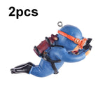 2pcs Fish Tank Diver Aquarium Ornaments Aquascape Decorations, Regular Pink, Regular Green, With Camera Blue, With Camera Black, With Camera Pink, With Camera Green, With Camera Orange, Regular Blue, Regular Orange, Regular Black