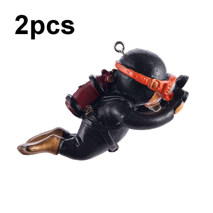 2pcs Fish Tank Diver Aquarium Ornaments Aquascape Decorations, Regular Pink, Regular Green, With Camera Blue, With Camera Black, With Camera Pink, With Camera Green, With Camera Orange, Regular Blue, Regular Orange, Regular Black