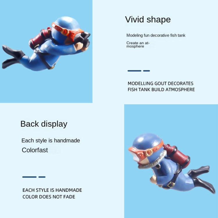 2pcs Fish Tank Diver Aquarium Ornaments Aquascape Decorations, Regular Pink, Regular Green, With Camera Blue, With Camera Black, With Camera Pink, With Camera Green, With Camera Orange, Regular Blue, Regular Orange, Regular Black