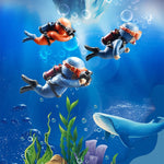 2pcs Fish Tank Diver Aquarium Ornaments Aquascape Decorations, Regular Pink, Regular Green, With Camera Blue, With Camera Black, With Camera Pink, With Camera Green, With Camera Orange, Regular Blue, Regular Orange, Regular Black