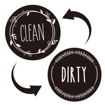Dishwasher Round Magnet Clean Dirty Sign Double-Sided Dishwasher Magnet Cover