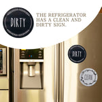 Dishwasher Round Magnet Clean Dirty Sign Double-Sided Dishwasher Magnet Cover