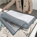 Non-Woven Quilt Storage Bag Home Dustproof Finishing Bag Moving Packing Bag 100 x 50 x 15cm, Light Gray, Deep Gray, Black