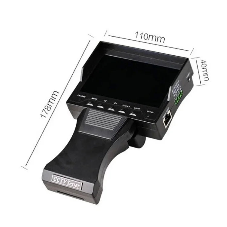 JSK-4300B 4.3 inch Handheld 12V Output Network Cable Monitoring Tester, 4.3 inch (With US Plug Power Adapter), 4.3 inch (With EU Plug Power Adapter), 4.3 inch (With UK Plug Power Adapter), 4.3 inch (With AU Plug Power Adapter)