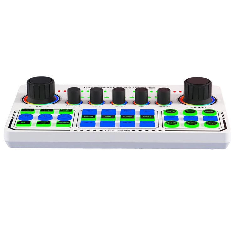 بطاقة صوت حية LED RGB بلوتوث X50 مع منفذ OTG، X50