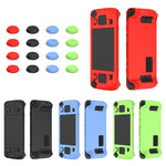 For Steam Deck Game Controller Soft Silicone Protective Cover Case With 4pcs Key Cap, SD001 (Black), SD001 (Red), SD001 (Luminous Blue), SD001 (Luminous Green)