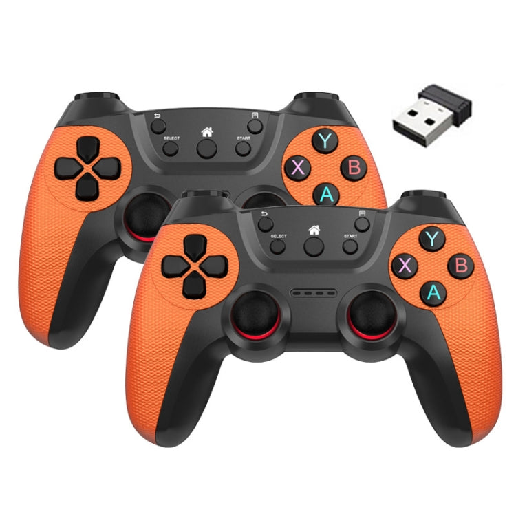 KM-029   2.4G One for Two Doubles Wireless Controller Support PC / Linux / Android / TVbox, KM-029 (Mint Green), KM-029 (Cangling Green), KM-029 (Vitality Orange), KM-029 (Rose Pink), KM-029 (Lemon Yellow), KM-029 (Mountain Blue), KM-029 (Battle Gray) ...